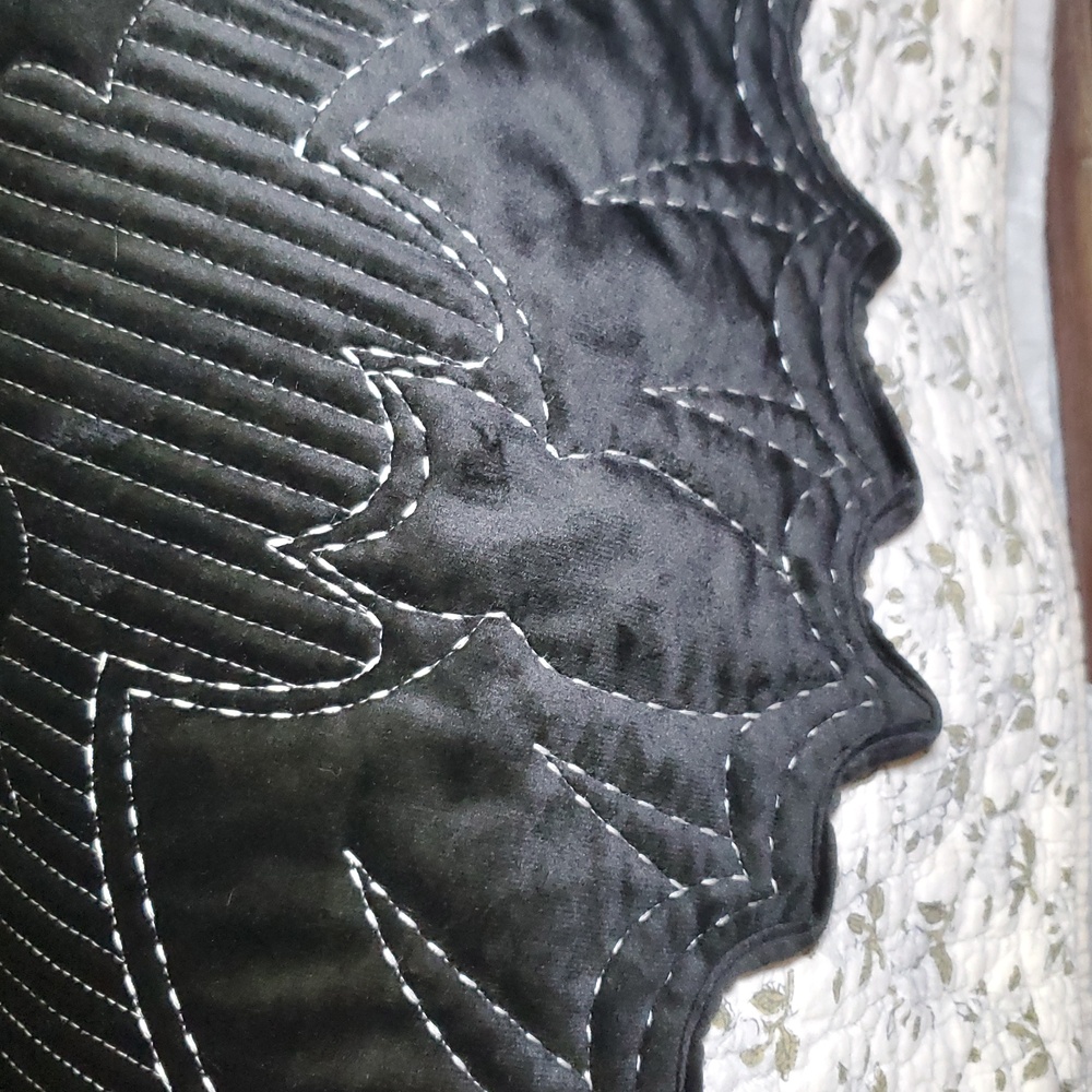 Velvety Velour Quilted Bat Table Runner - Picture 2 of 3